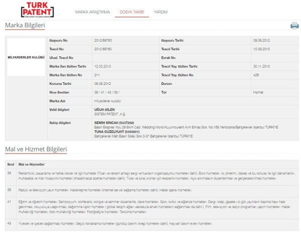 MILYARDERLER KULUBU TPE SAYFASI