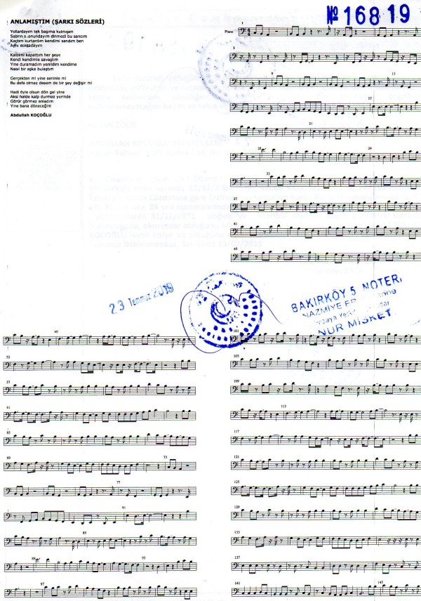 ANLAMISTIM (YOLLARDAYIM) - NOTER KAYDI - 2