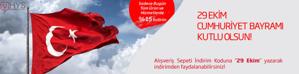 29 Ekim Cumhuriyet Bayramı'na Özel %15 İndirim