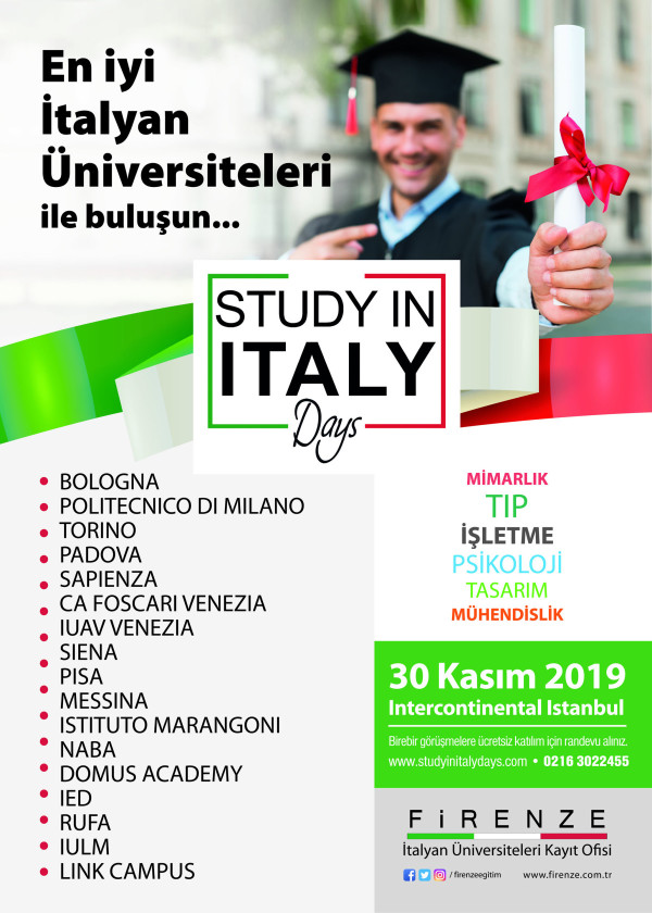 Study in Italy Days - İtalyan Üniversiteleri Etkinliği