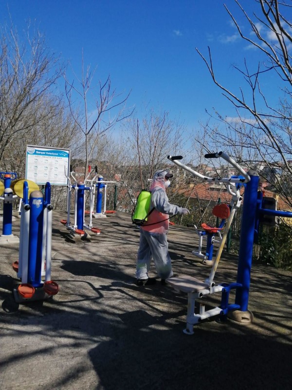 park ve bahçe dezenfekte