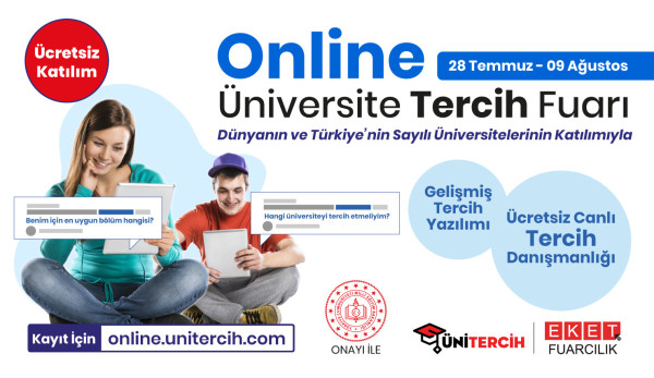Dünyanın ve Türkiye’nin Sayılı ve Önde Gelen Üniversiteleri Online Üniversite Tercih Fuarı’nda adaylar ile buluşuyor!