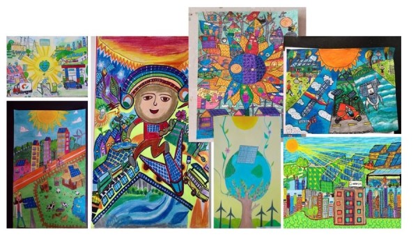  GÜNEŞİN ÇOCUKLARI “GÜNEŞ ENERJİLİ” RESİMLERİYLE DÜNYAYA MESAJ VERDİ!