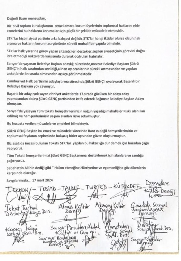 ŞÜKRÜ GENÇ RANT’IN DEĞİL HALKIN YANINDA