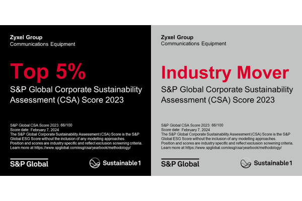 Zyxel Group, S&P Global'in 2024 Sürdürülebilirlik Yıllığı’nda yer aldı